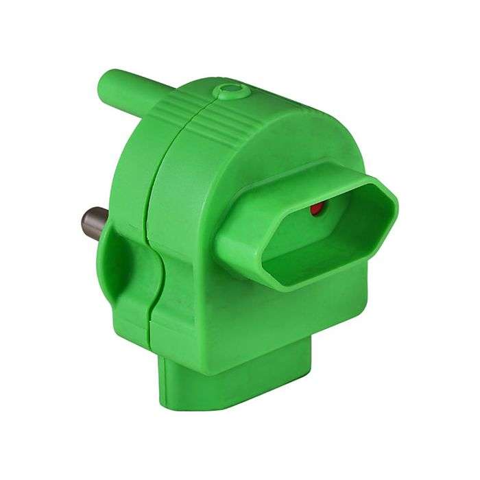 Electricmate Green 2-Way Multiplug Adaptor