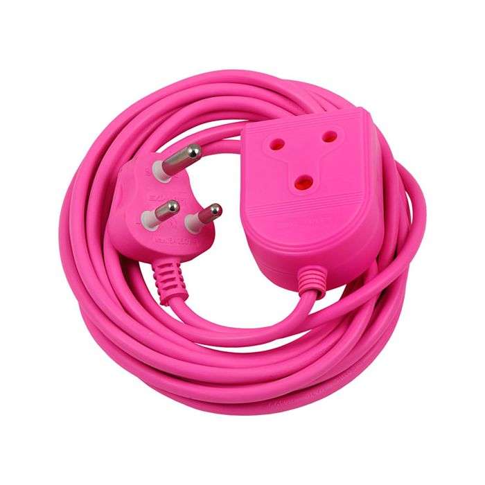 Electricmate Pink 10A Extension Cable 5m