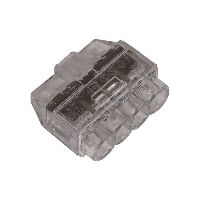 HellermannTyton Clear 4-Way Helacon Connector - 10 Pack