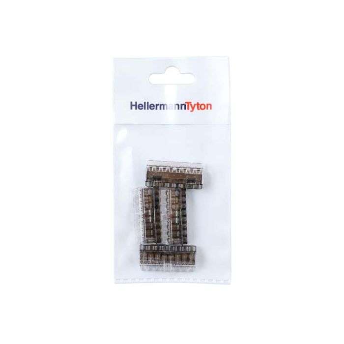 HellermannTyton Grey 8 Way Helacon Connector - 4 Pack