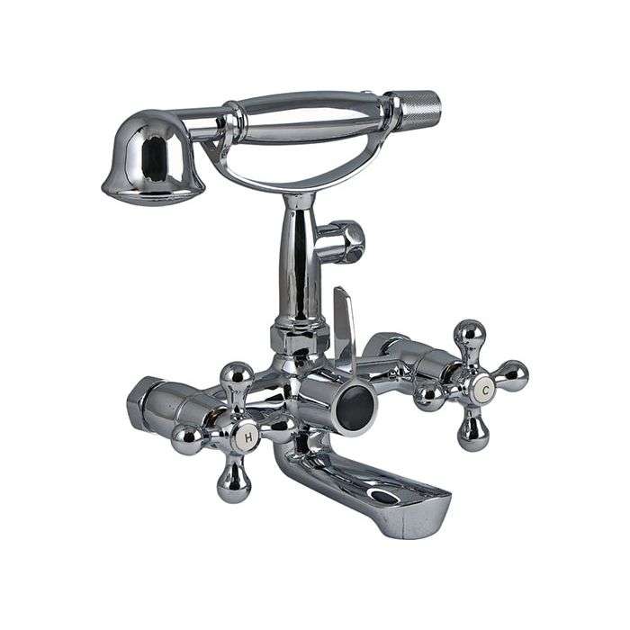 Chrome Plated Sigma Bath Mixer With Hand Shower