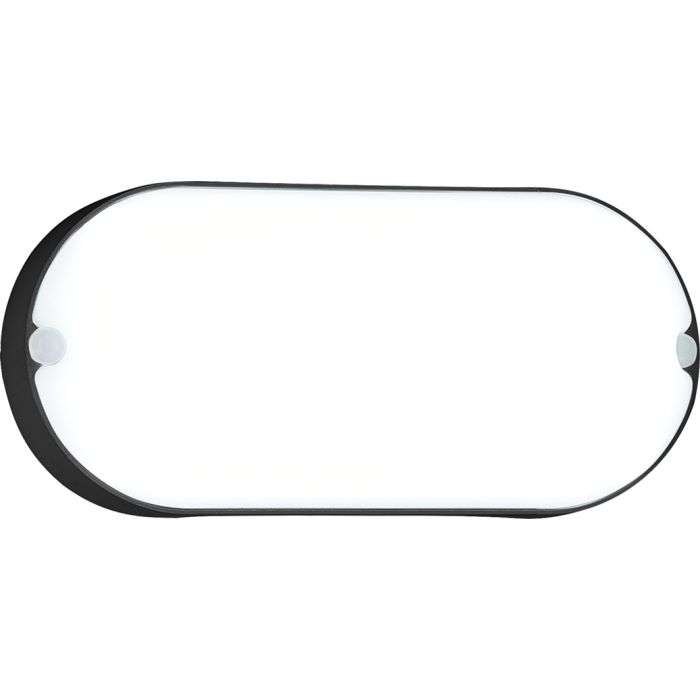 Bright Star Black 9W Cool White LED Oval Bulkhead Fitting