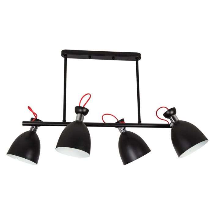 Bright Star Black Iron & Chrome 4-Light Spotlight