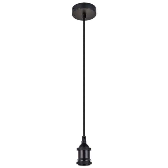 Bright Star Black Textile Twisted Cord Pendant Light 1000mm