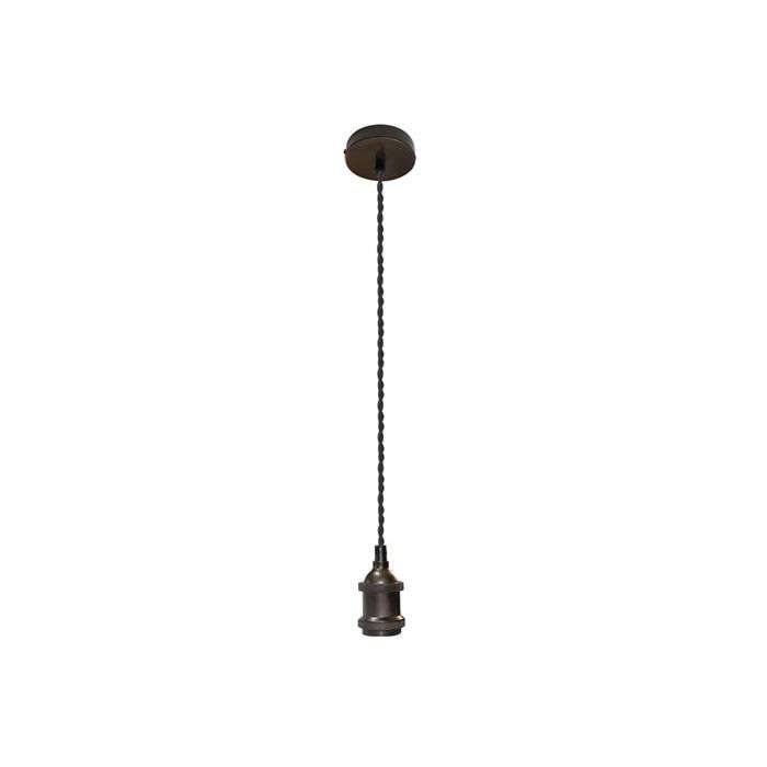 Bright Star Gun Metal Twisted Cord Pendant Light 1000mm