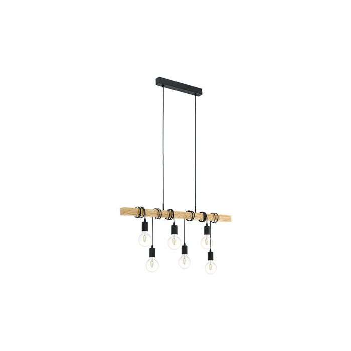 Eurolux Black 6 Light Townshend Pendant Light
