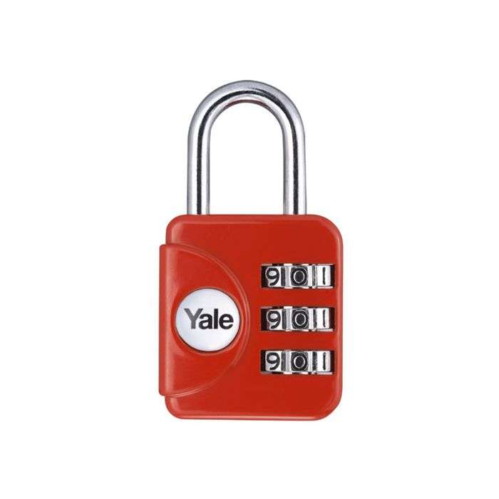 Yale Red Combination Padlock 28mm
