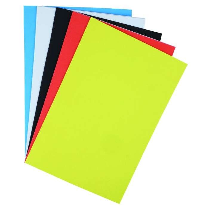 Dala 5 Piece Primary Self Adhesive Foam Paper Sheets A4