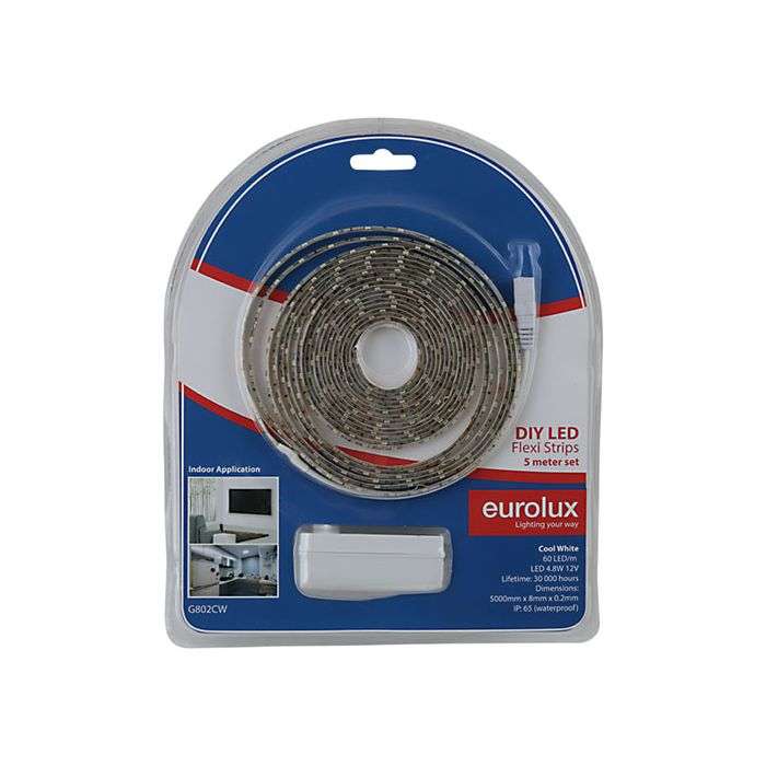 Eurolux Cool White DIY LED Strip Light Kit 5m
