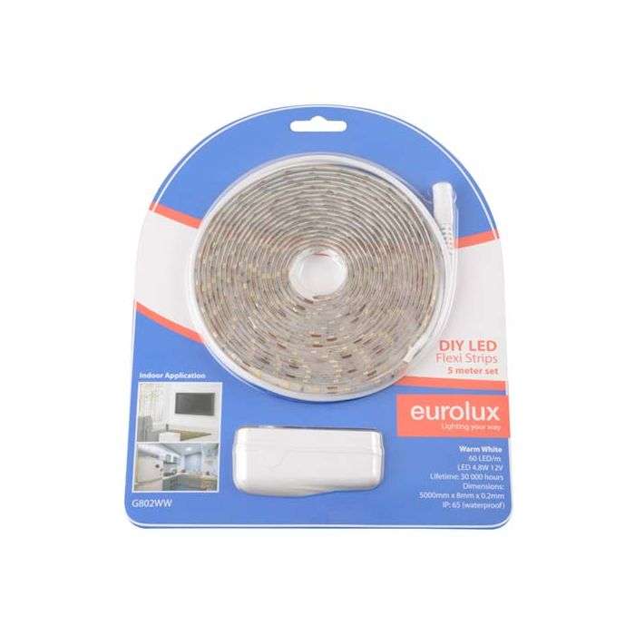 Eurolux DIY LED Light Strip Warm White IP65