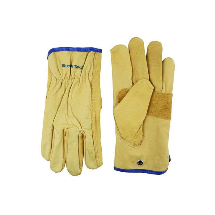 SecureTech Blue Cuff Leather Gloves Size 12