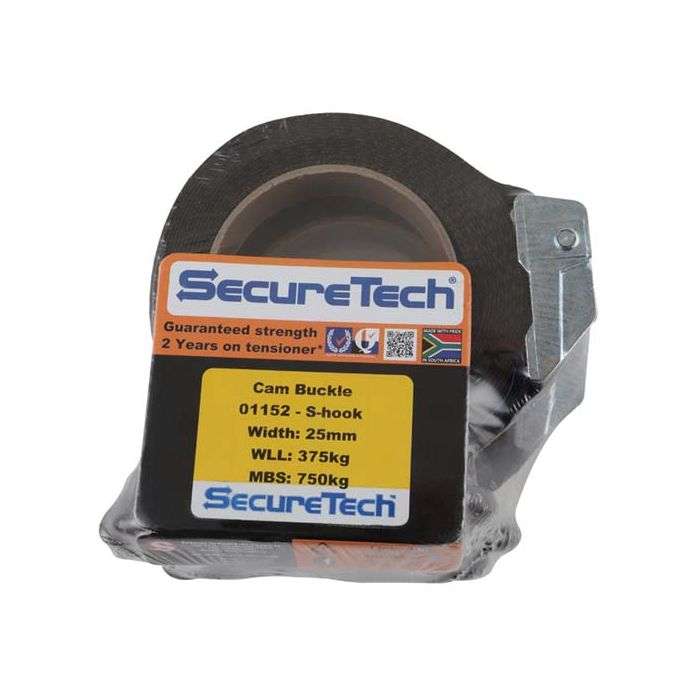 SecureTech S-Hook Cam Buckle Strap 25mm x 4m - 2 Pack