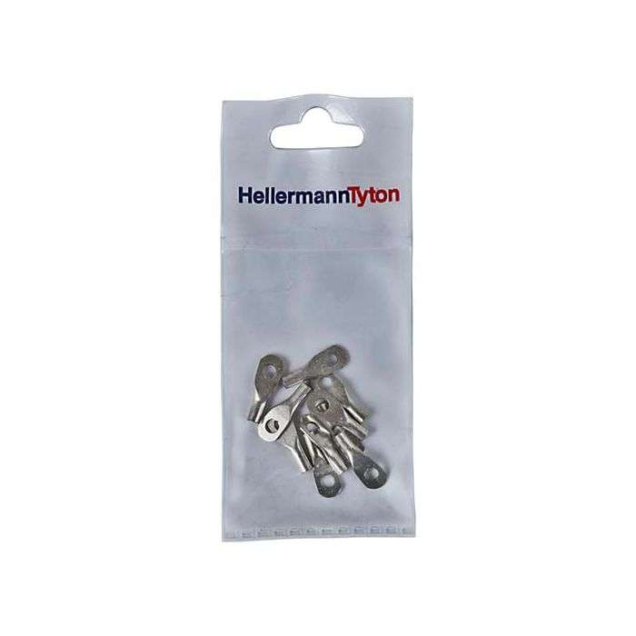 HellermannTyton Tinned Cable Lug 2.5 x 4mm - 10 Pack