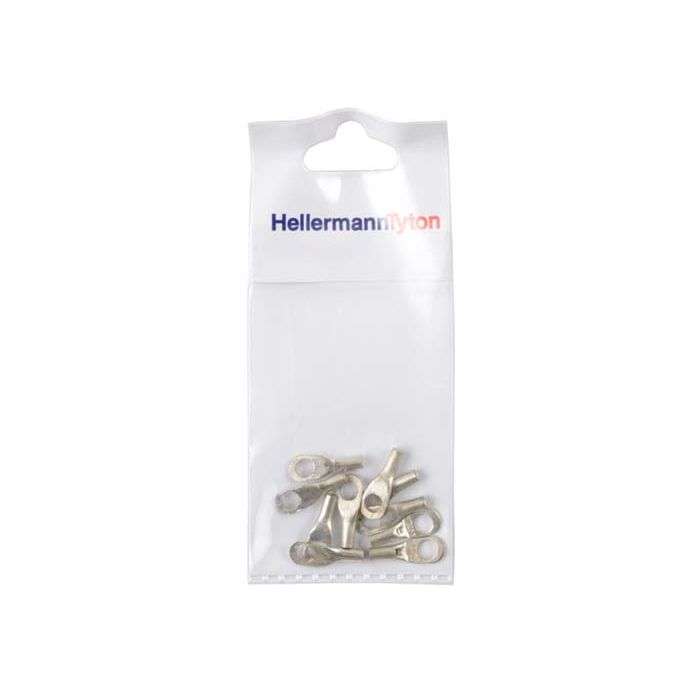 HellermannTyton Standard Tinned Cable Lug 2.5 x 5mm - 10 Pack