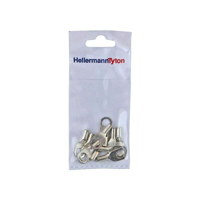 HellermannTyton Tinned Standard HBT Cable Lug 6 x 8mm - 10 Pack