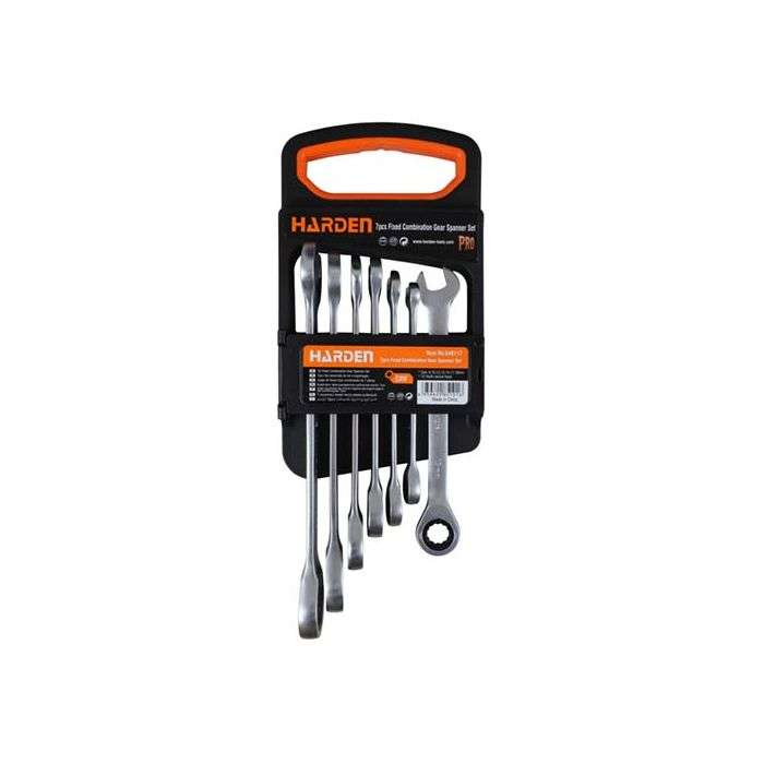 Harden 7 Piece Fixed Combination Gear Spanner Set