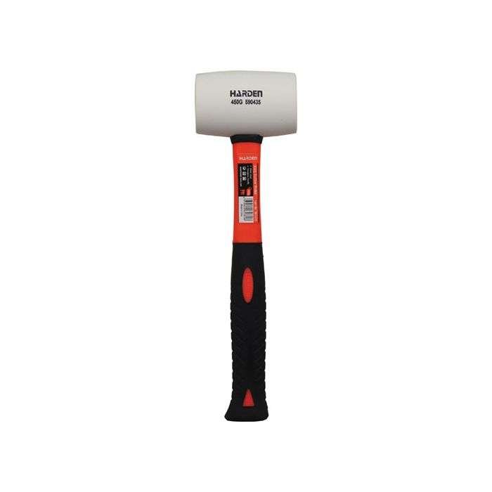 Harden White Rubber Mallet With Fibreglass Handle 450g