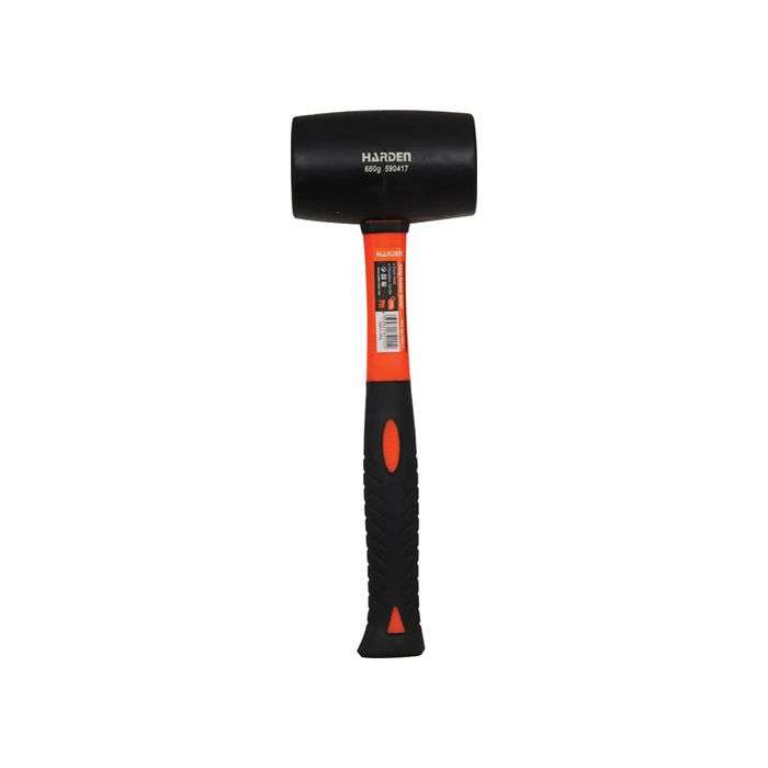 Harden Black Rubber Mallet With Fibreglass Handle 700g