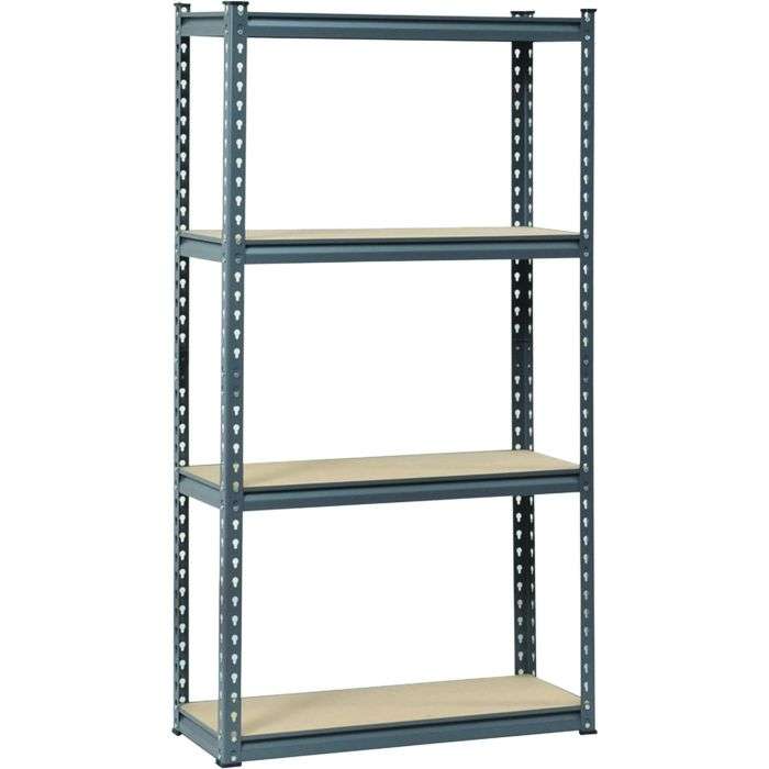 Wildberry Grey Metal & MDF 4 Tier Shelf 1524 x 813 x 305mm