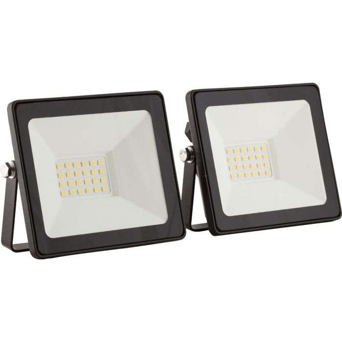 Eurolux Black LED Floodlight 10W - 2 Pack