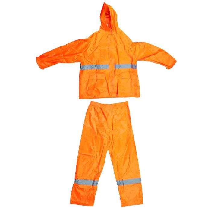 Orange Rubberised Rain Suit Large P116 HN