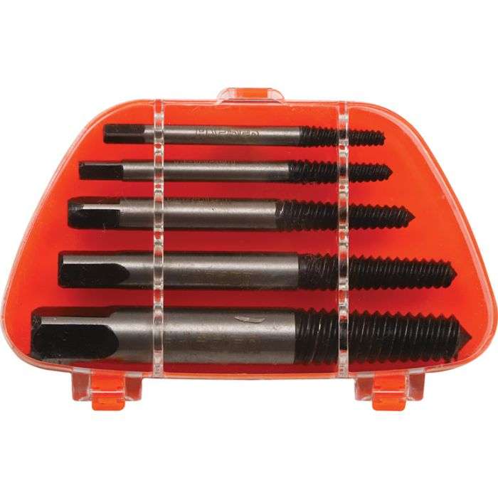 Harden 5 Piece Coarse Thread Screw Extractor Set