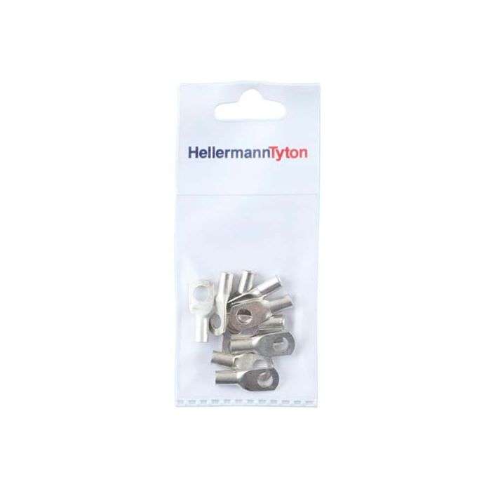 HellermannTyton Standard HTB Tinned Cable Lug 10 x 6mm - 10 Pack
