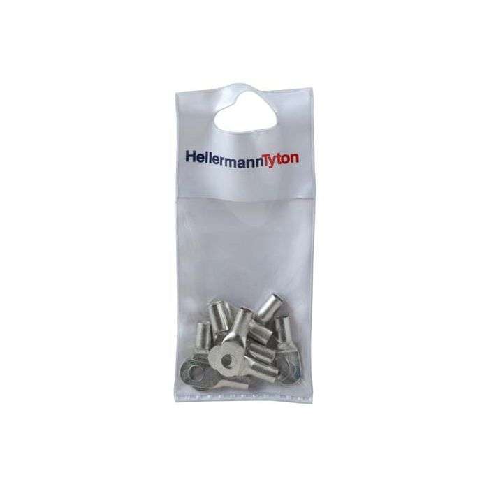 HellermannTyton Standard Tinned Cable Lug 6 x 16mm - 10 Pack
