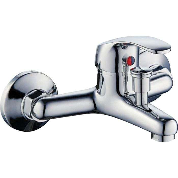 Icon Red Chrome Plated Pisces II Bath Mixer With Hand Shower