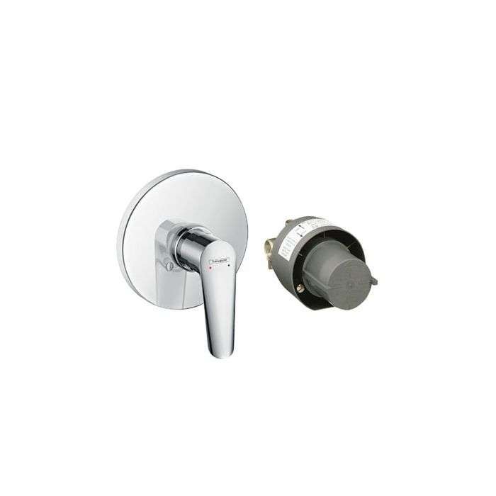 Hansgrohe Logis E Chrome Concealed Single Lever Shower Mixer Set