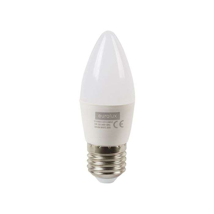 Eurolux 5W Warm White B22 LED Candle Lamps - 4 Pack