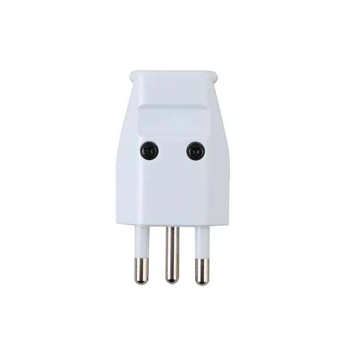 White 3-Pin New RSA Plugtop