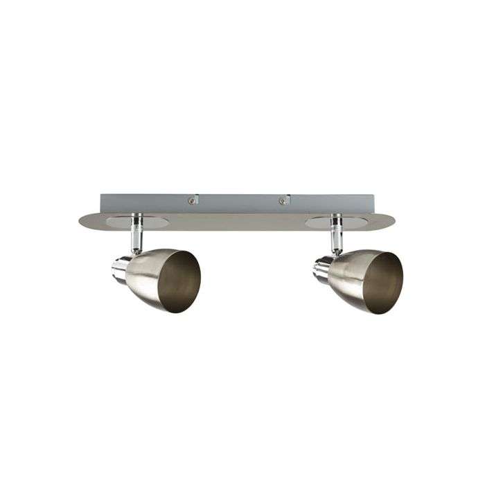 Radiant Satin Chrome 2-Light Nix Bar Spotlight