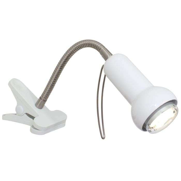 Eglo White Clip-On Fabio Desk Lamp