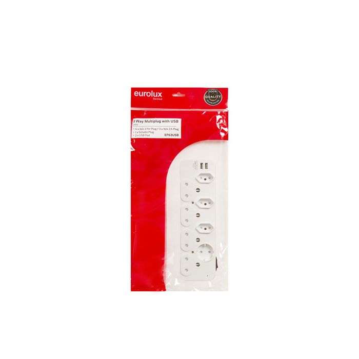 Eurolux 8-Way Multiplug Adaptor