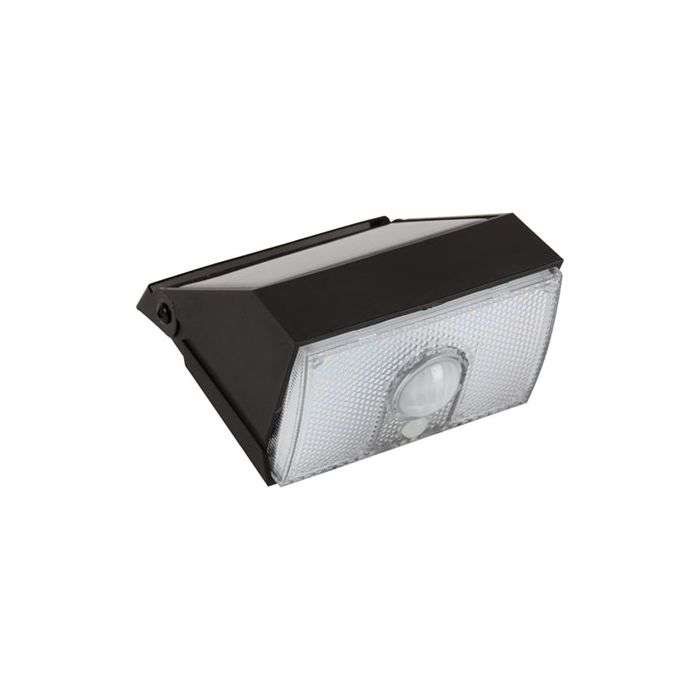 Eurolux Mars Black Solar LED Wall Light 10W
