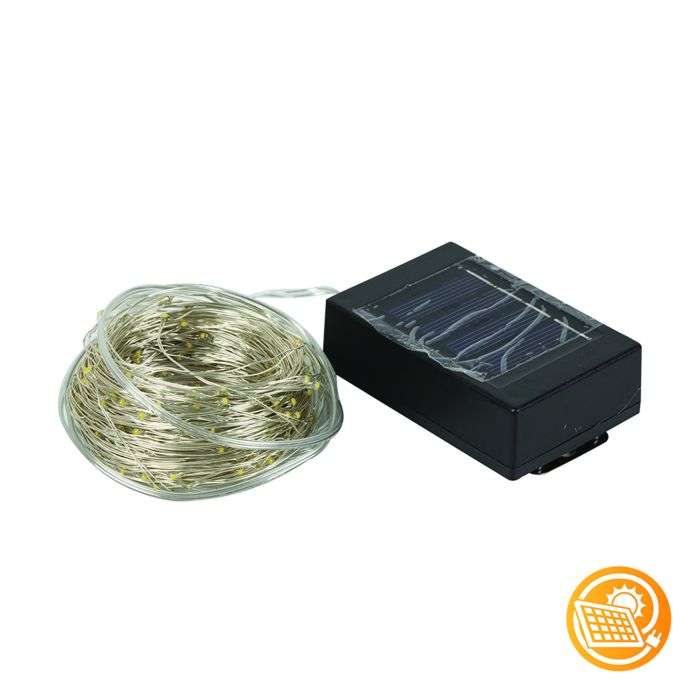 Eurolux Solar 200 LEDs Copper Wire String Light