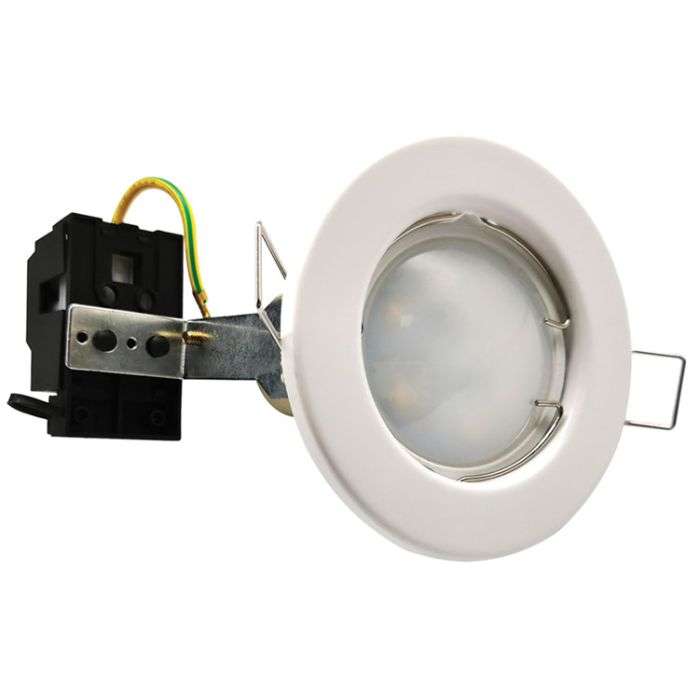Bright Star White 5W Cool White LED Complete GU10 Downlight & Bracket