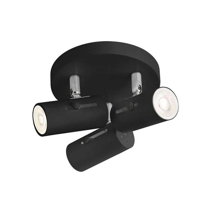Bright Star Black Adjustable 3-Light Spotlight