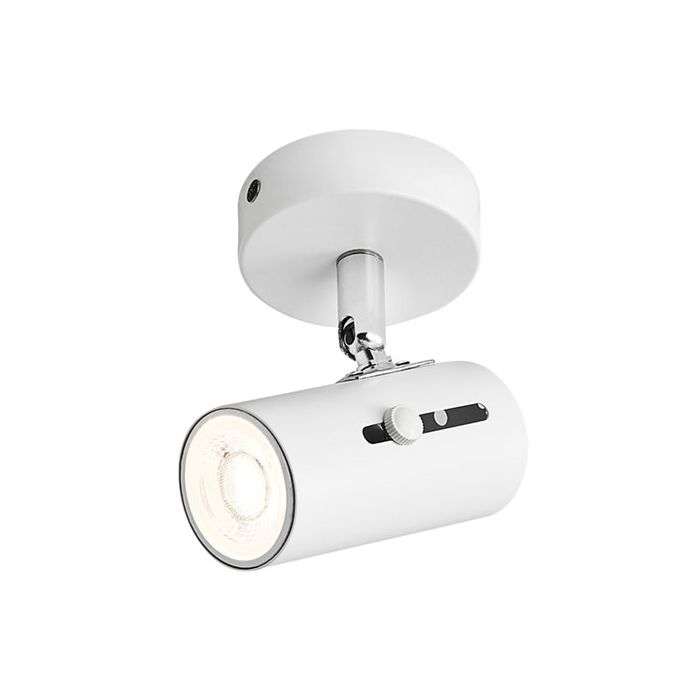 Bright Star White Adjustable 1-Light Spotlight