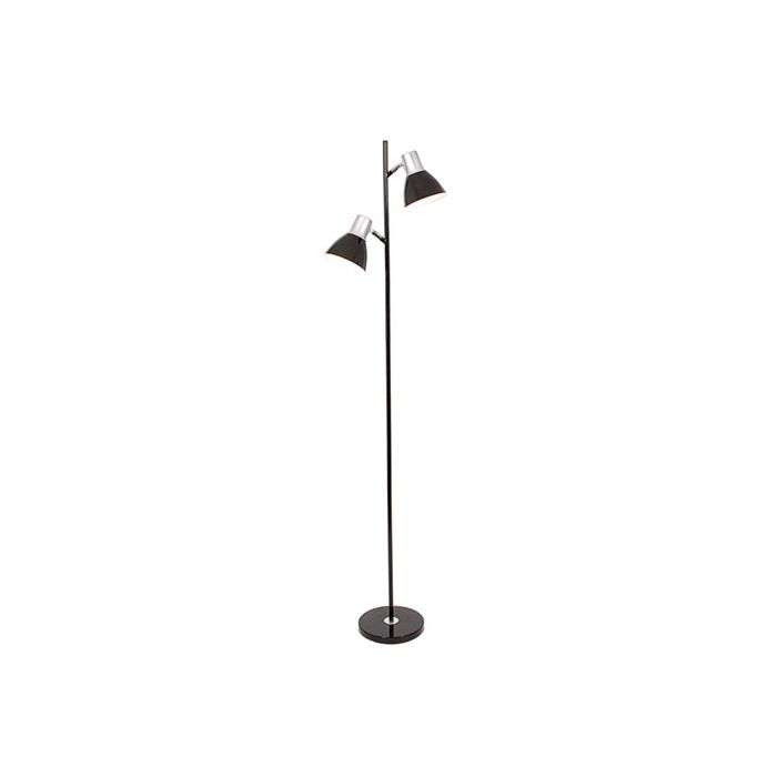 Bright Star Black Mother & Son Floor Lamp With Double Switch