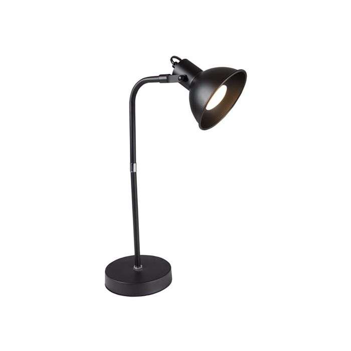 Bright Star Black Metal Desk Lamp With Rotatable Head