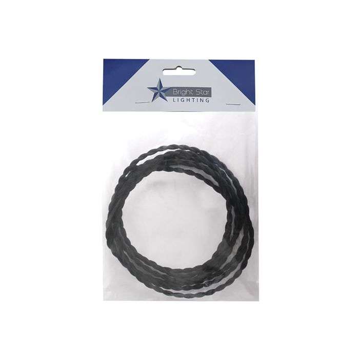 Bright Star Black 2-Core Twisted Cord Pendant Wire 3m
