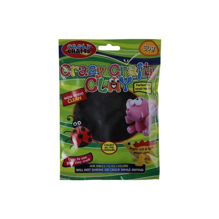 Crazy Crafts Black Craft Clay 50g