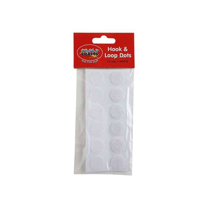 Crazy Craft White Round Hook & Loop Pads