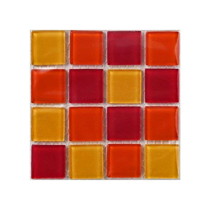 Mosaic Warehouse Summer Fruit Mix Clear Glass Mosaic Tiles 100 x 100mm