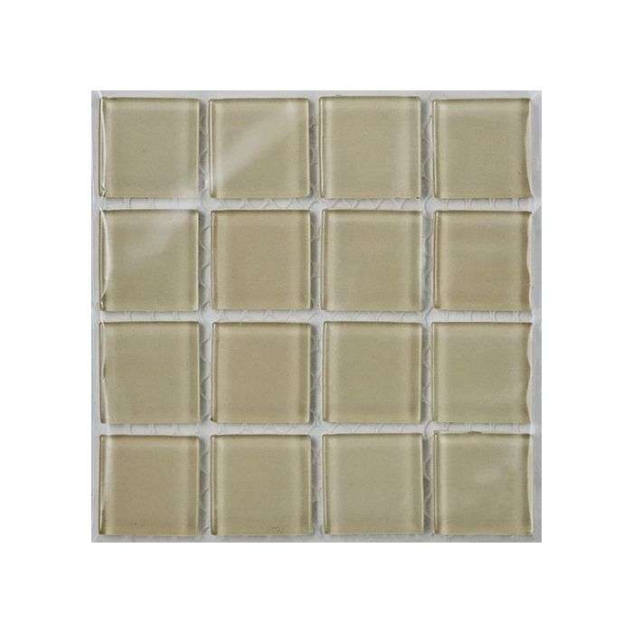 Mosaic Warehouse Ivory Clear Glass Mosaic Tiles 100 x 100mm