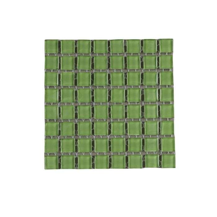 Mosaic Warehouse Lime Green Clear Glass Mosaic Tiles 100 x 100mm