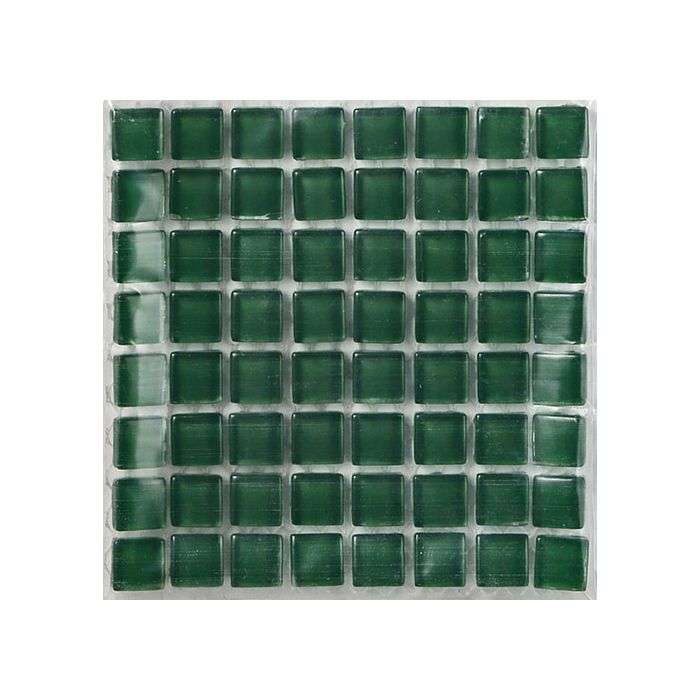 Mosaic Warehouse Dark Green Clear Glass Mosaic Tiles 100 x 100mm