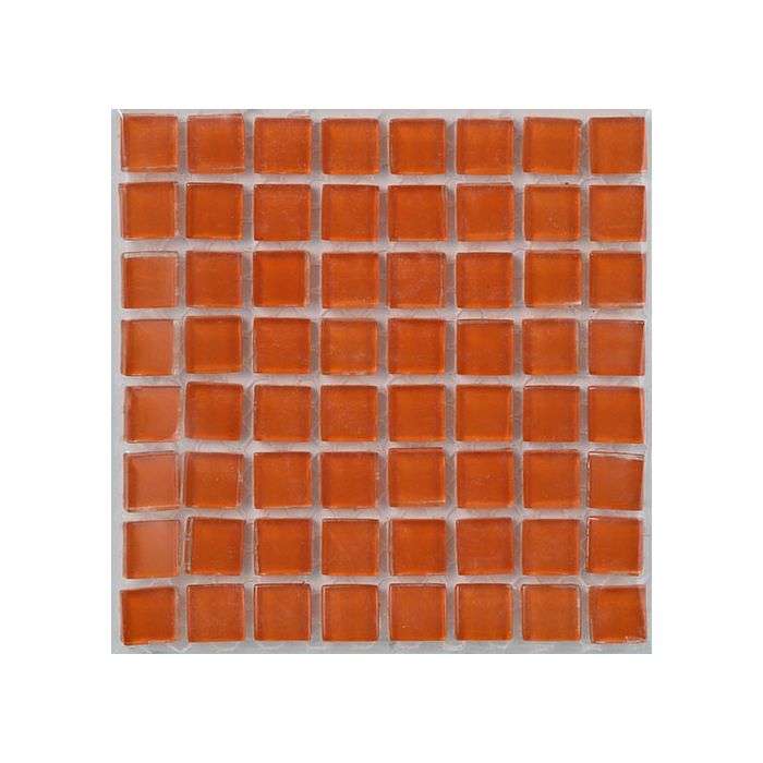 Mosaic Warehouse Tangerine Clear Glass Mosaic Tiles 100 x 100mm